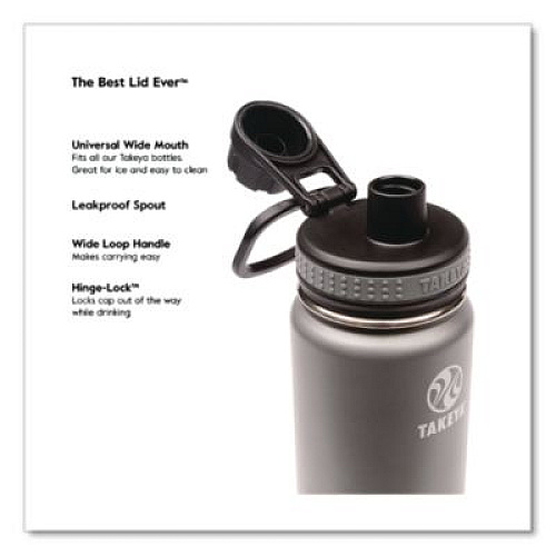 TAKEYA Originals Stainless Steel Vacuum Insulated Water Bottle, 24 oz, Graphite (50045)