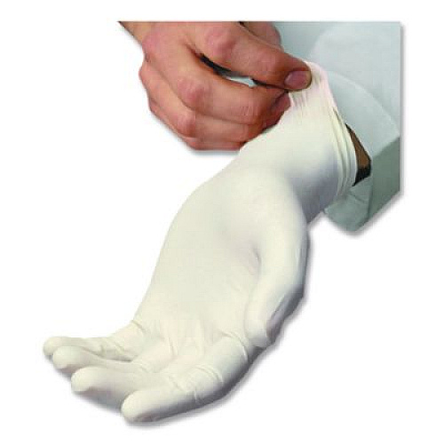 AMBITEX L5101 Series Powdered Latex Gloves, Medium, 4 mil Thick, 9" Long, Cream, 100/Box, 10 Boxes/Carton (LMD5101)
