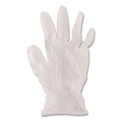AMBITEX V5101 Series Latex-Free Lightly Powdered Vinyl Gloves, X-Large, 3 mil Thick, 9" Long, Clear, 100/Box, 10 Boxes/Carton (VXL5101)