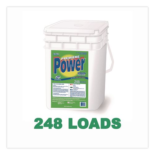 Premiere Power Laundry Detergent, HE Compatible, Free and Clear, 40 lb Pail (CQC040SPEC)