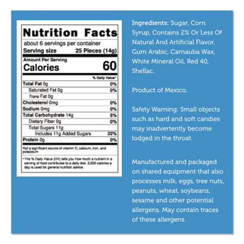 Office Snax Freeze Dried Candy, Hot Shots, Cinnamon, 2.25 lb bag, 12/Carton (00642)