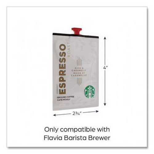 Starbucks FLAVIA Coffee Freshpacks, Espresso Dark Roast, 72/Carton (MDR00218)
