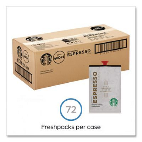 Starbucks FLAVIA Coffee Freshpacks, Espresso Dark Roast, 72/Carton (MDR00218)