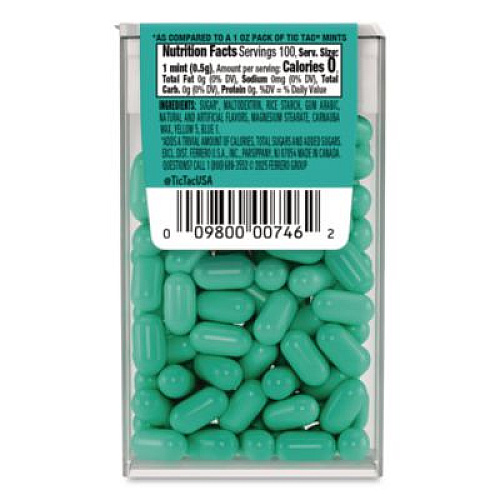 Tic Tac Breath Mints, Wintergreen, 1.7 oz Bottle, 12 Bottles/Carton (24100012)