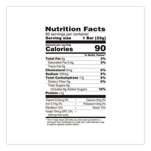 Kellogg's Rice Krispies Treats, Original Marshmallow, 0.78 oz Bar, 60/Carton (22000515)