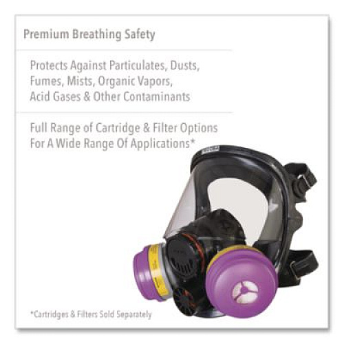North Safety 7600 Series Full-Facepiece Respirator Mask, Medium/Large (760008A)