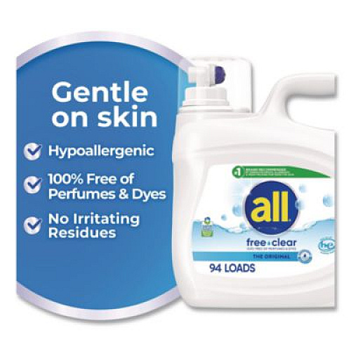 All Free Clear HE Laundry Detergent, 118 oz Bottle, 4/Carton (47463CT)
