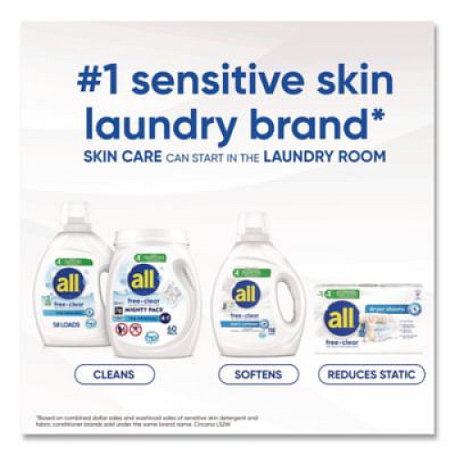 All Free Clear HE Laundry Detergent, 118 oz Bottle, 4/Carton (47463CT)