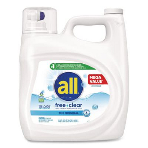 All Free Clear HE Laundry Detergent, 154 oz Bottle, 2/Carton (47465)