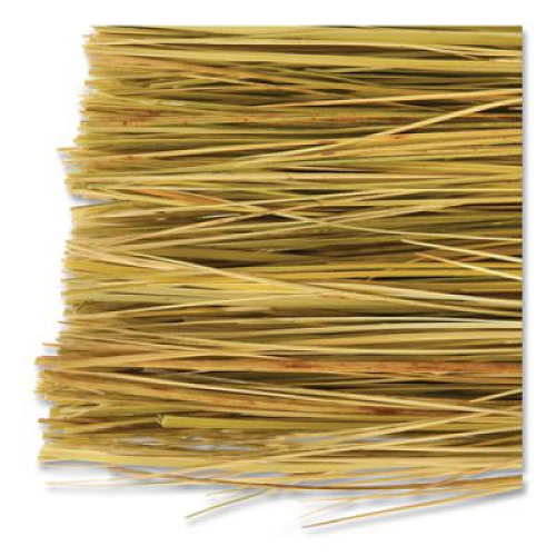 Quickie Bulldozer Heavy-Duty Outdoor Broom, Natural-Fiber Bristles, 54" Overall Length, Black/Natural (9316)