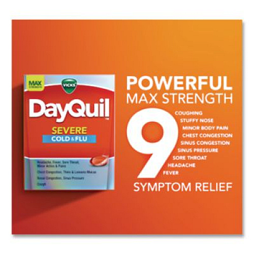 DayQuil Severe Cold and Flu Relief Liquid, 1 oz Bottle (04208)