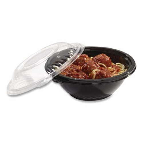 WNA CaterLine Pack 'n Serv Dome Lid, 7" dia x 1.5" h, Clear, Plastic, 50/Pack, 2 Packs/Carton (APB2432D7DM)