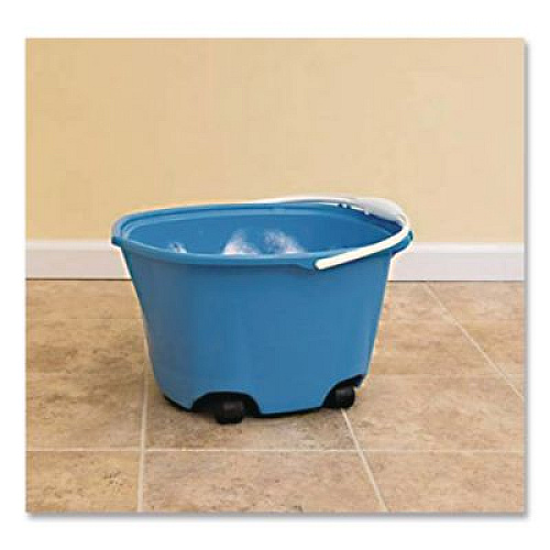Quickie EZ-Glide Bucket on Wheels, 5 qt, Blue (20000ZQK)