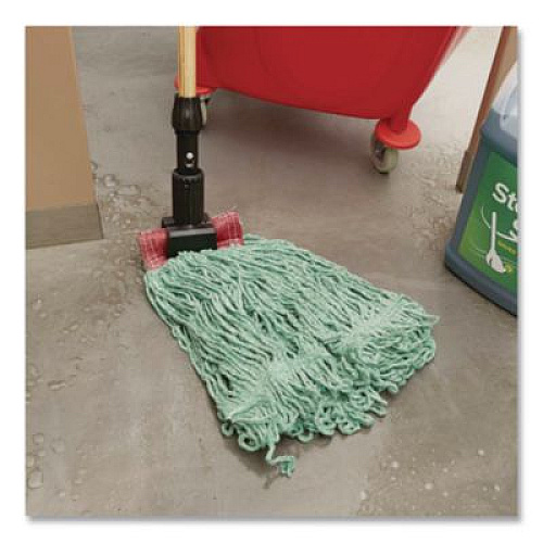 Rubbermaid Commercial Super Stitch Blend Mop, Cotton/Synthetic, Green (FGD25306GR00)