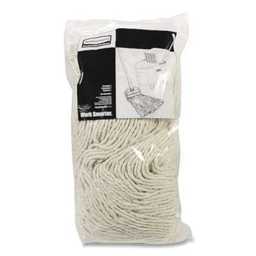 Rubbermaid Commercial Value Pro Mop Head, Cotton, Small, White (FGV11600WH00)
