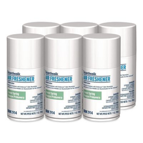 Boardwalk Metered Air Freshener Refill, Forest Spring, 7 oz Aerosol Can, 6/Carton (914)