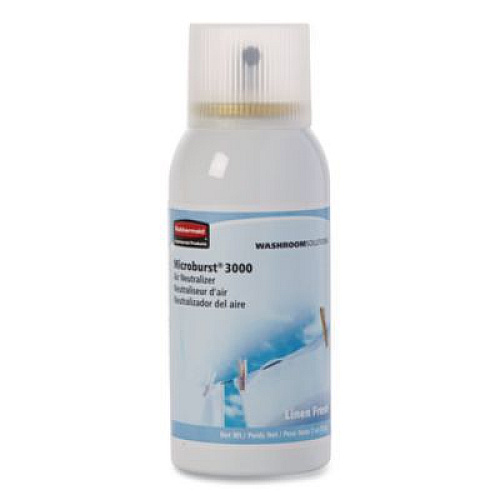 Rubbermaid Commercial Microburst 3000 Refill, Linen Fresh, 2 oz Aerosol Spray, 12/Carton (4012551)