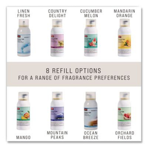 Rubbermaid Commercial Microburst 3000 Refill, Linen Fresh, 2 oz Aerosol Spray, 12/Carton (4012551)