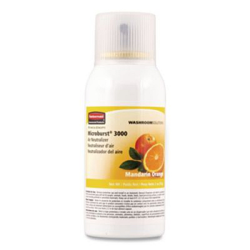 Rubbermaid Commercial Microburst 3000 Refill, Mandarin Orange, 2 oz Aerosol Spray, 12/Carton (402408)