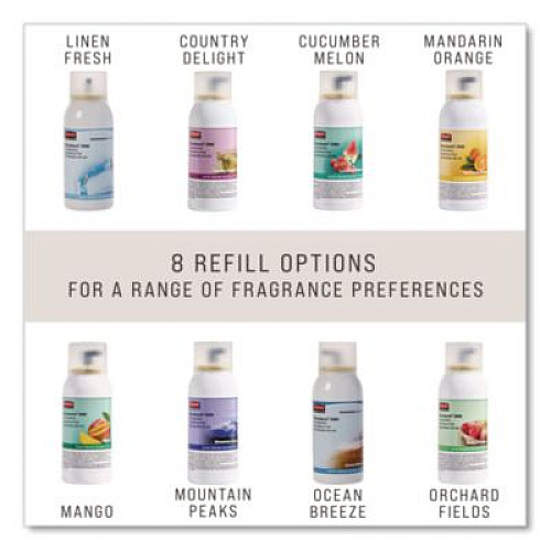 Rubbermaid Commercial Microburst 3000 Refill, Mandarin Orange, 2 oz Aerosol Spray, 12/Carton (402408)