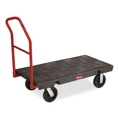 Rubbermaid Commercial Heavy-Duty Platform Truck Cart, 2,000 lb Capacity, 24 x 48 Platform, Black (443600BK)