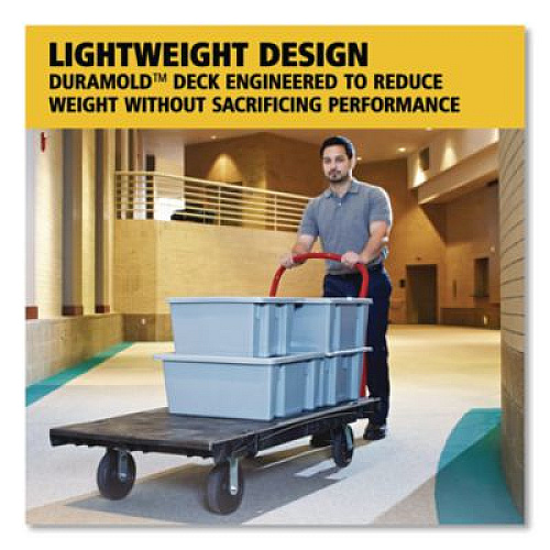Rubbermaid Commercial Heavy-Duty Platform Truck Cart, 2,000 lb Capacity, 24 x 48 Platform, Black (443600BK)