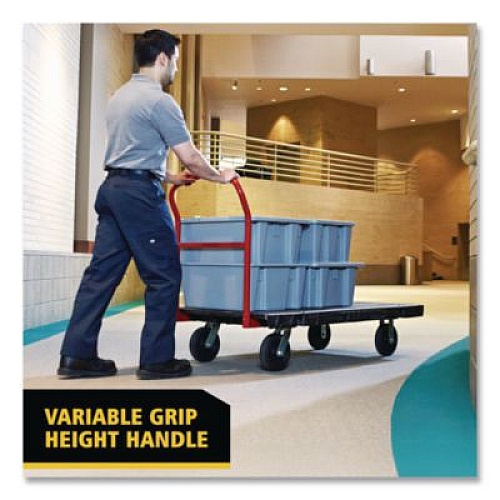 Rubbermaid Commercial Heavy-Duty Platform Truck Cart, 2,000 lb Capacity, 24 x 48 Platform, Black (443600BK)