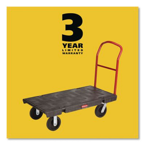 Rubbermaid Commercial Heavy-Duty Platform Truck Cart, 2,000 lb Capacity, 24 x 48 Platform, Black (443600BK)