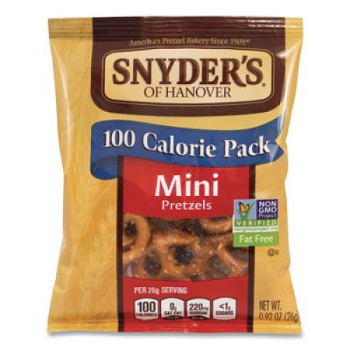 Snyder's Mini Pretzels, 0.92 oz Bags, 36 Bags/Carton (22000487)