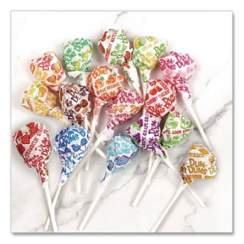 Spangler Dum-Dum-Pops, Assorted Flavors, Individually Wrapped, Bulk 30 lb Carton (534)