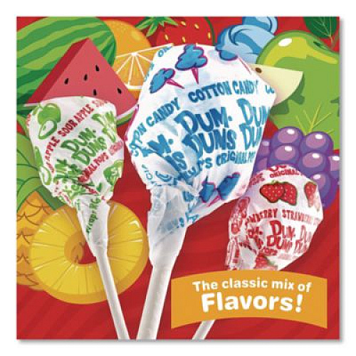 Spangler Dum-Dum-Pops, Assorted, Individually Wrapped, 33.9 oz, 200/Pack (SPN71)
