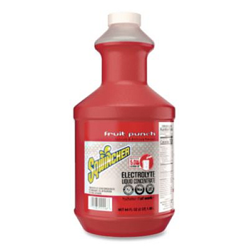 Sqwincher Liquid Concentrate Electrolyte Drink, Fruit Punch, 64oz Bottles, 6/Carton (030325FP)