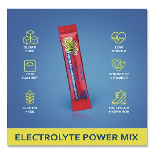 Sqwincher Sugar-Free Qwik Stik Energy Drink Mix, Fruit Punch, 1.26 oz Packet, 50/Pack (060102FP)