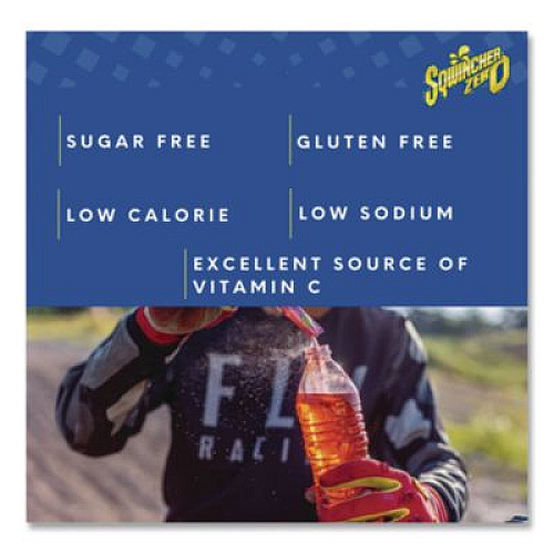 Sqwincher Sugar-Free Qwik Stik Energy Drink Mix, Fruit Punch, 1.26 oz Packet, 50/Pack (060102FP)