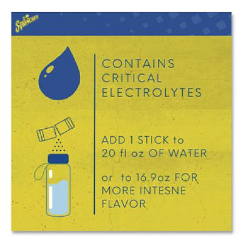 Sqwincher Sugar-Free Qwik Stik Energy Drink Mix, Lemonade, 1.26 oz Packet, 50/Pack (060103LA)