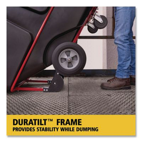 Rubbermaid Commercial 0.5 cu yd BRUTE Rotomolded Tilt Truck, 850 lb Capacity, Black (1305BLA)