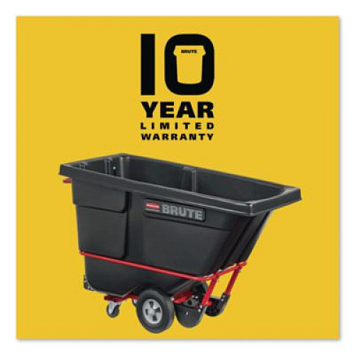 Rubbermaid Commercial 0.5 cu yd BRUTE Rotomolded Tilt Truck, 850 lb Capacity, Black (1305BLA)