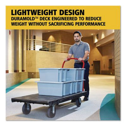 Rubbermaid Commercial Platform Truck with 8" TPR Casters, 2,000 lb Capacity, 30 x 60 x 7, Black (4466BLA)