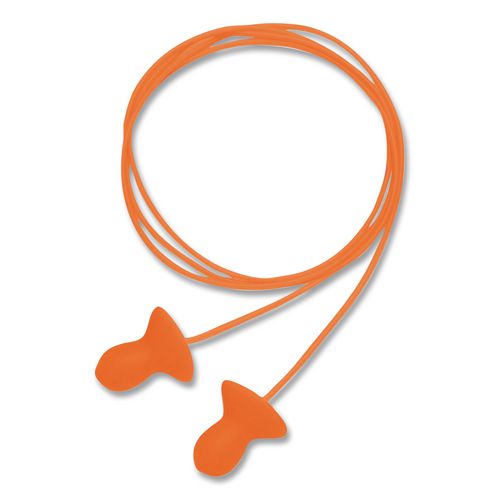 Quiet Multiple-Use Earplugs, Corded, 26NRR, Orange/Blue, 100 Pairs