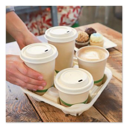 World Centric Fiber Lids for Cups, Fits 10 to 20 oz Hot Cups, Natural, 1,000/Carton (CULFB12GNLF)