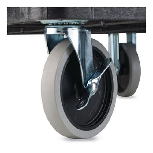 Luxor WORKLOAD Two-Shelf Heavy-Duty Industrial Utility Cart, Plastic, 500 lb Capacity, 45.5" x 25.5" x 33", Black (XLC11B)