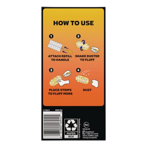 Swiffer Heavy Duty Dusters Refill, Dust Lock Fiber, Yellow, 6/Box, 4 Boxes/Carton (21620CT)