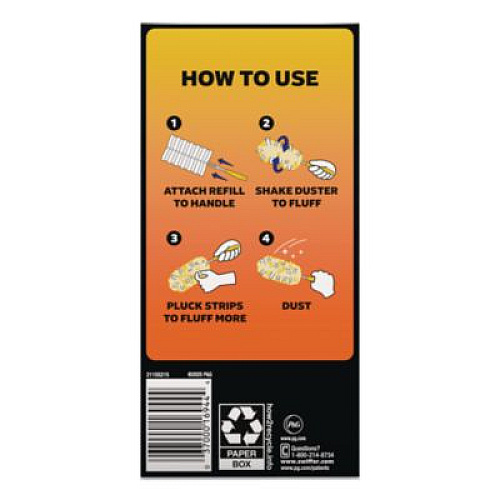 Swiffer Heavy Duty Dusters Refill, Dust Lock Fiber, Yellow, 6/Box (21620BX)