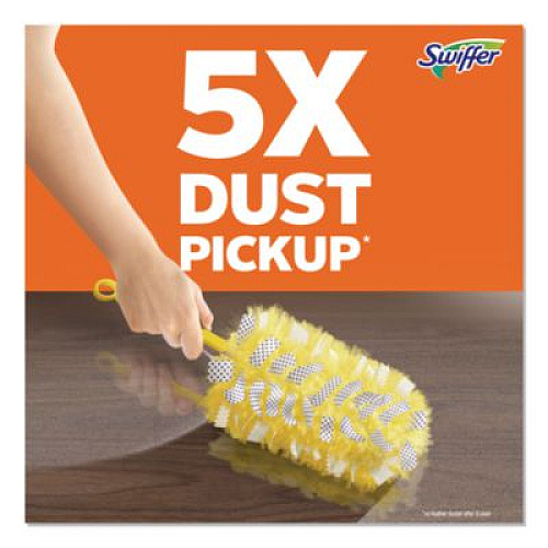 Swiffer Heavy Duty Dusters Refill, Dust Lock Fiber, Yellow, 6/Box (21620BX)
