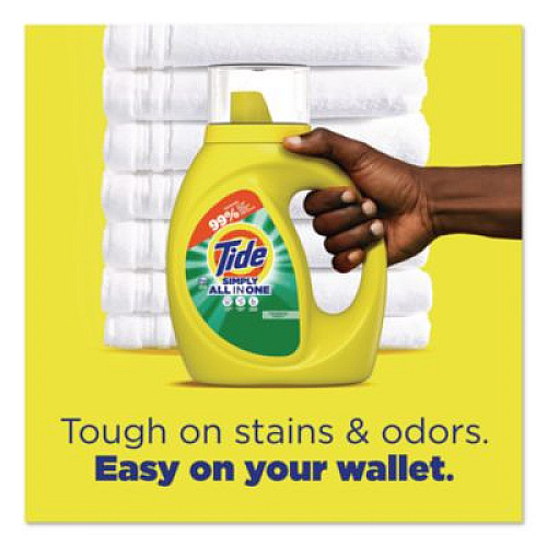 Tide Simply All-In-One Liquid Laundry Detergent, Daybreak Fresh, 25 oz Bottle, 6/Carton (90391)