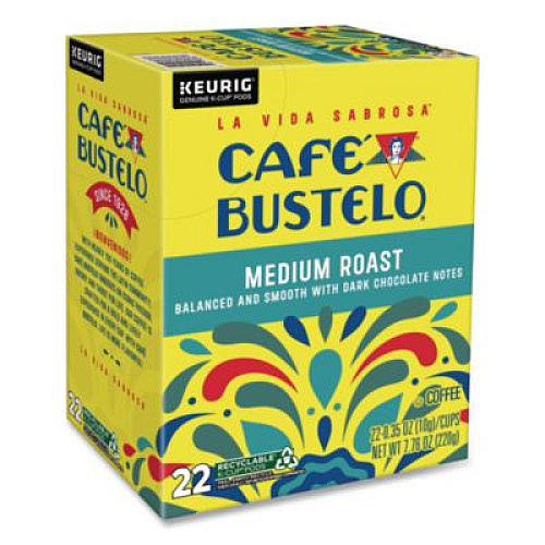 Caf Bustelo Medium Roast K-Cups, 22/Box (2861)