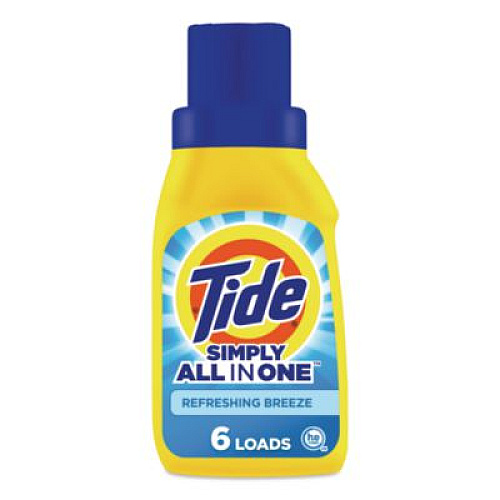 Tide Simply All-In-One Liquid Laundry Detergent, Refreshing Breeze, 10 oz Bottle, 12/Carton (00763)