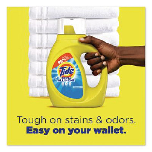 Tide Simply All-In-One Liquid Laundry Detergent, Refreshing Breeze, 10 oz Bottle, 12/Carton (00763)
