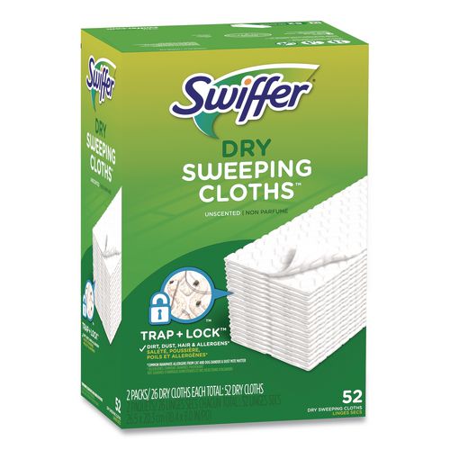 Dry Refill Cloths, 1-Ply, 10.4" x 8", White, 52/Pack (81216PK)