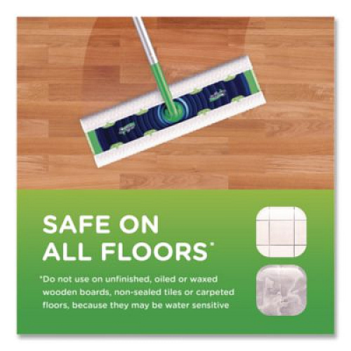 Swiffer Max/XL Wet Refill Cloths, 9 x 16.5, Fresh Scent, White, 12/Tub (74471)